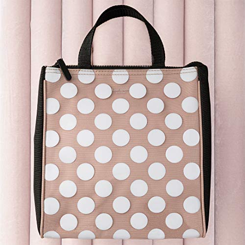 Kate-Spade-New-York-Portable-Soft-Cooler-Lunch-Bag-with-Silver-Insulated-Interior-Lining-and-Storage-Pocket-Jumbo-Dot