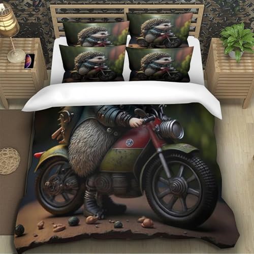 Housse de couette ultra douce imprimé 3D motif de cœur King - 5
