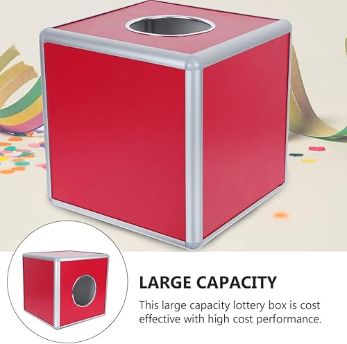 Miniatura 2 de Cabilock Caja de juego Lucky Ball: contenedor de almacenamiento cuadrado de metal para donación, urna opaca para votos, consejos de sugerencia,