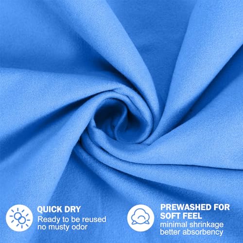Oudain 6 Set Quick Dry Towel 12 Pack Toallas de Microfibra de Secado Rápido Compactas para Camping, Senderismo, Playa, Gimnasio y Yoga con Bolsa de Malla miniatura 3