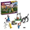 LEGO Fortnite Campo di Bananita e Starter Giocattolo – Include le Figure del Lupo e del Lama delle Scorte, 3 Minifigure e un Falò – Regalo per Gamer, Bambini, Bambine e Fan da 7 Anni – 77075