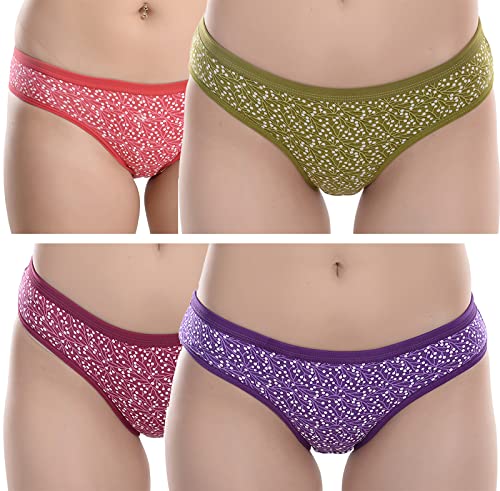 Image of FIMS - Fashion is my style Women's Cotton Hipsters Panties for Women, Soft Stretchable Cotton Fabric, Non-Padded, Multi-Color Panties, See Main Image to Check Nos of Panties You Will Get.