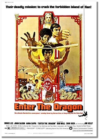 Enter The Dragon Unframed A3 Poster Bruce Lee Martial Arts Action...