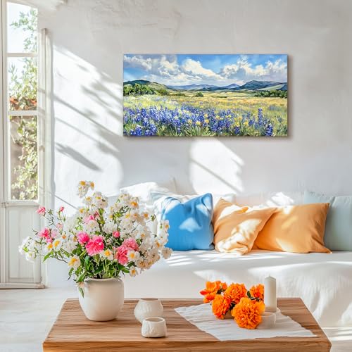 Impression sur Toile Champ de Fleurs Sauvages Cadre Robuste Finition Moderne