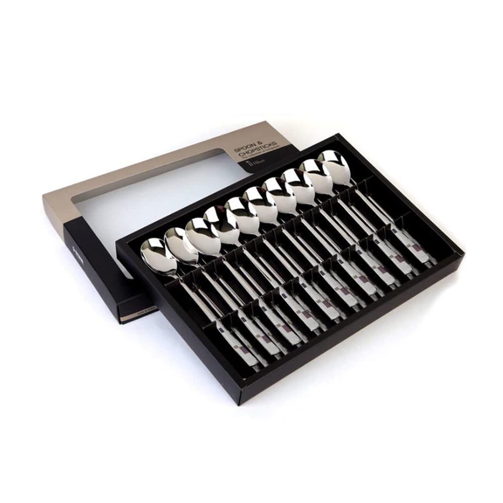 Goldenbell Mondrian Stainless Flatware Set for 10