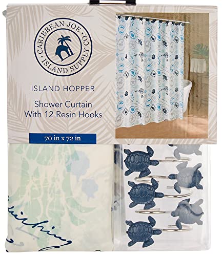 Caribbean Joe 13 Pc Island Hopper Shower Curtain Set One Size Multi