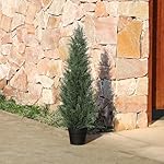 3FT Artificial Cedar Topiary Trees for Outdoors Potted Fake Cypress Trees Faux Evergreen Plants for Home Porch Decor Set of 2 - Image 4