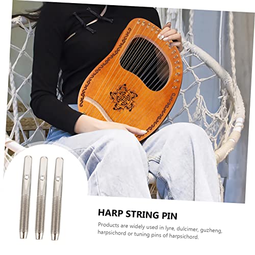 HEMOTON Lyre Instrument String Pins 5mm Thread Diameter 4mm Adjusting Diameter Harp Tuning Pin