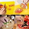 RISICULIS 11 Pieces Wooden Kids Kitchen Knife, Kids Kitchen Set Include Wood Knife, Serrated Edges Plastic Toddler Knife, Crinkle Cutter, Sandwich Cutter, Y Peeler, Cutting Board #5