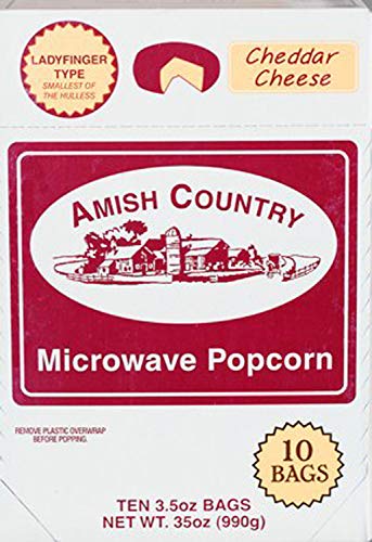 Amish Country Popcorn | Old Fashioned Microwave Popcorn | 10 Bags Cheddar Cheese...