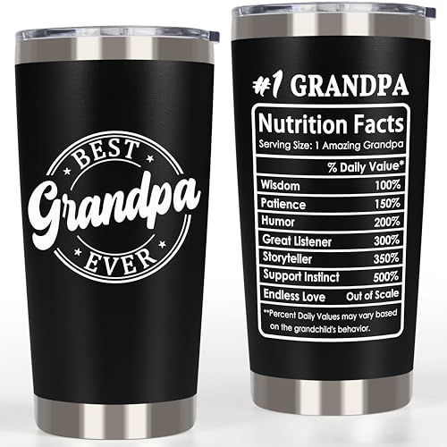 Breezy Valley Grandpa Tumbler, Christmas Gifts From Grandchildren Grandkids - 1 Grandpa...