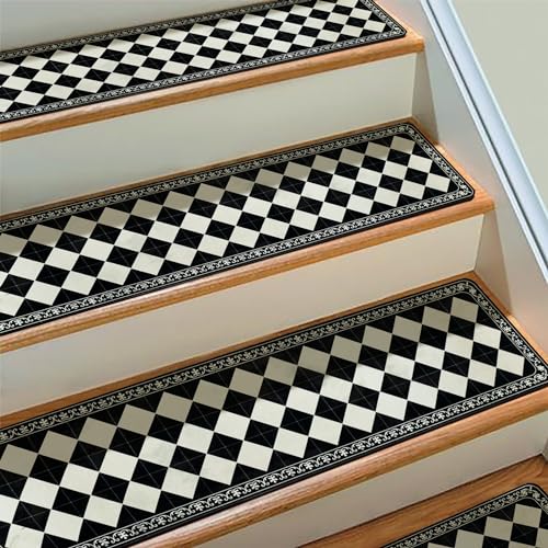 Tapis d'escalier bohème antidérapant pour enfant et senior