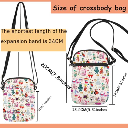 TSOTMO Cartoon Merch Crossbody Bag for Cartoon Fans Princess Gift WDW Trip Bag Bookish Literary Magic Gift (Wonder Cross)2