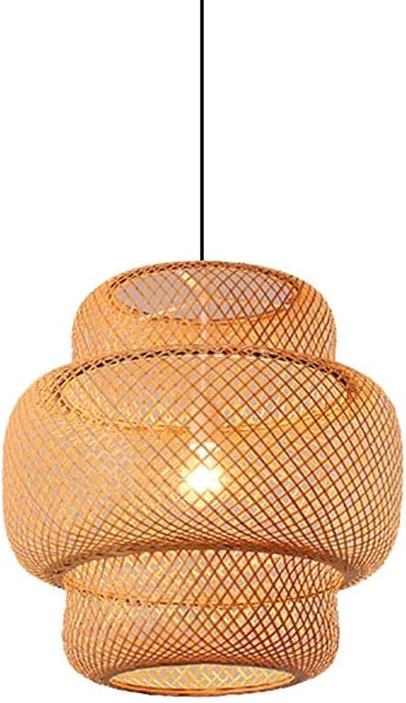 Suspension en bambou créative pour illuminer votre salle à manger