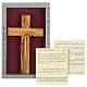 Holzkreuz Mamemi aus Olivenholz mit Wandhalterung 16 x 9 cm