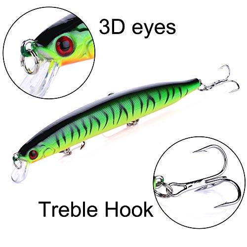 HENGJIA 10pcs Minnow Lure Esche Artificiali da