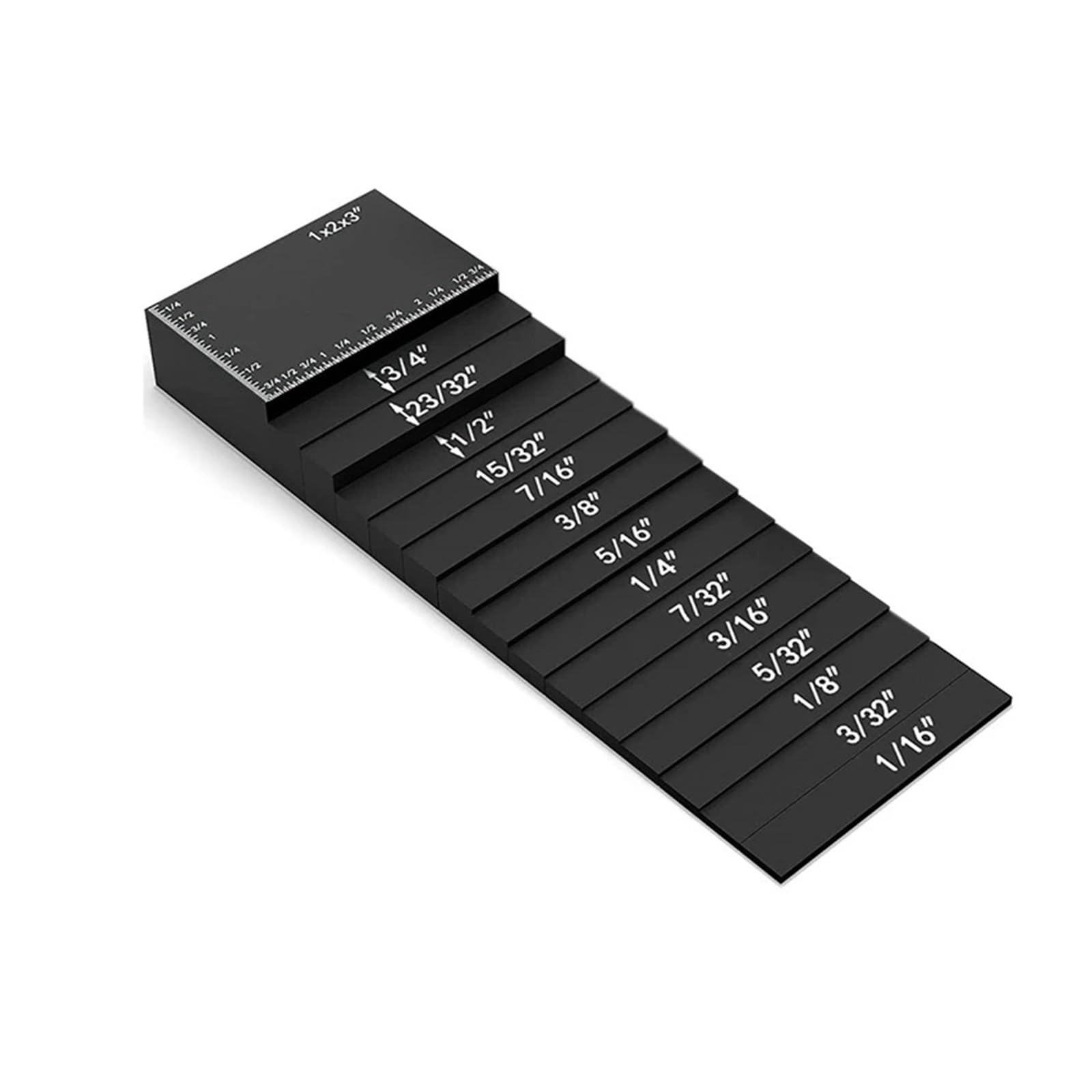 CUDTAPI Setup Block Height Gauge Set Precision Aluminum 15 Pcs Table Saw Accessories Tools