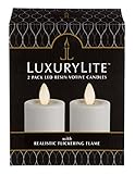 Ganz Water-Resistant, Remote Ready White 2 x 2 Resin LED Votive Candles, Set of 2