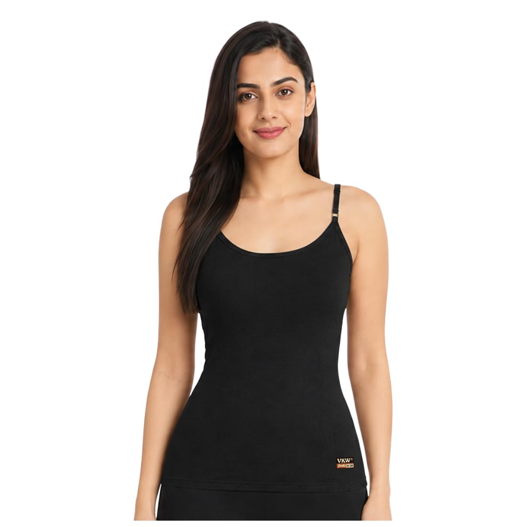 vkw Women’s Cotton Camisole (Slip) | Solid Innerwear | Multicolor | Pack of 3-picture-53