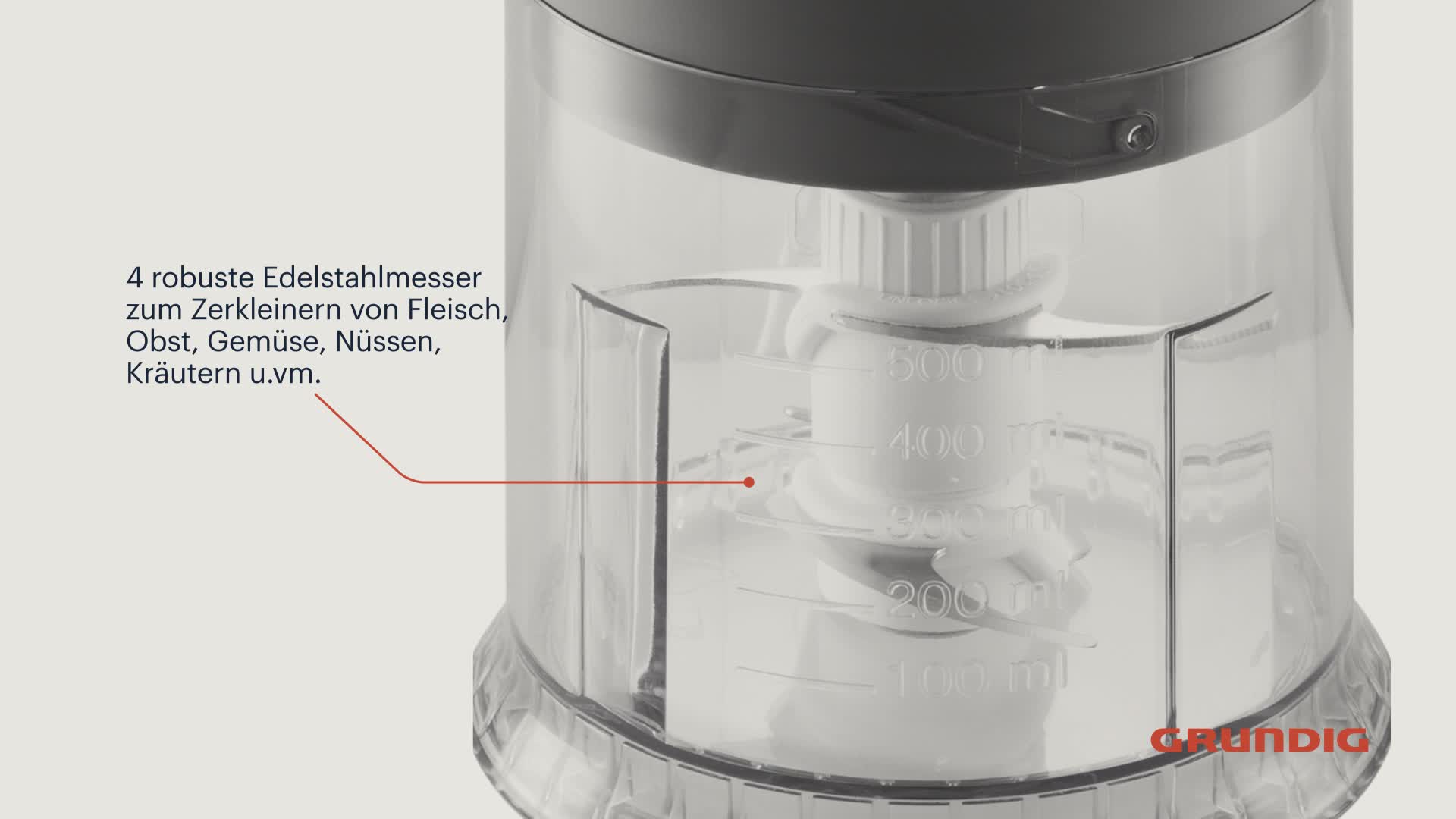 Grundig CH 6280 w compacte multi-shredder (450 watt), wit - Image 7