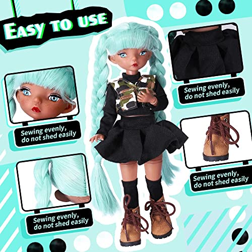 Queban Doll By Vaddon-Poseable Fashion Doll With Black Skirt And Blue Ponytail,A Pair Of Designer Recommended Interchangeable Hand,Great Gift For Kids 6-12 Years Old And Collectors-11 ?Inches #TOP5