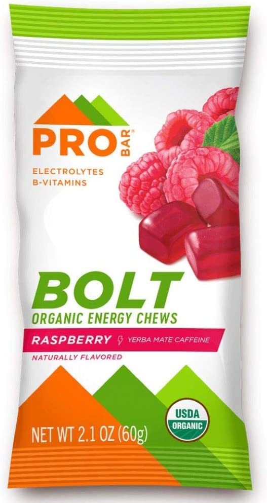 Image of Probar Bolt Organic Energy Chews Orange and Raspberry - Six of Each Flavor, Box of 12 