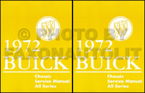 1972 BUICK REPAIR SHOP & SERVICE MANUAL - 1,484 PAGES, 2 VOLUME SET, INCLUDES Centurion, Electra 225, Electra 225 Custom, Estate Wagon, GS, GS 455, Gran Sport 455, LeSabre, LeSabre Custom, Riviera, Skylark, Skylark 350, Skylark Custom.