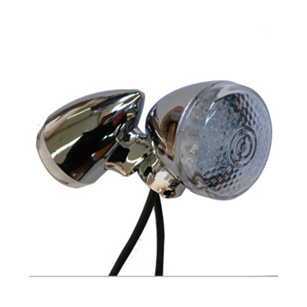 Motocletta Scooter Indicatore di Direzione Luce Indicatore luminoso di indicatore di direzione a LED per lampada ambra posteriore cromata per motocicletta per Ha&rley