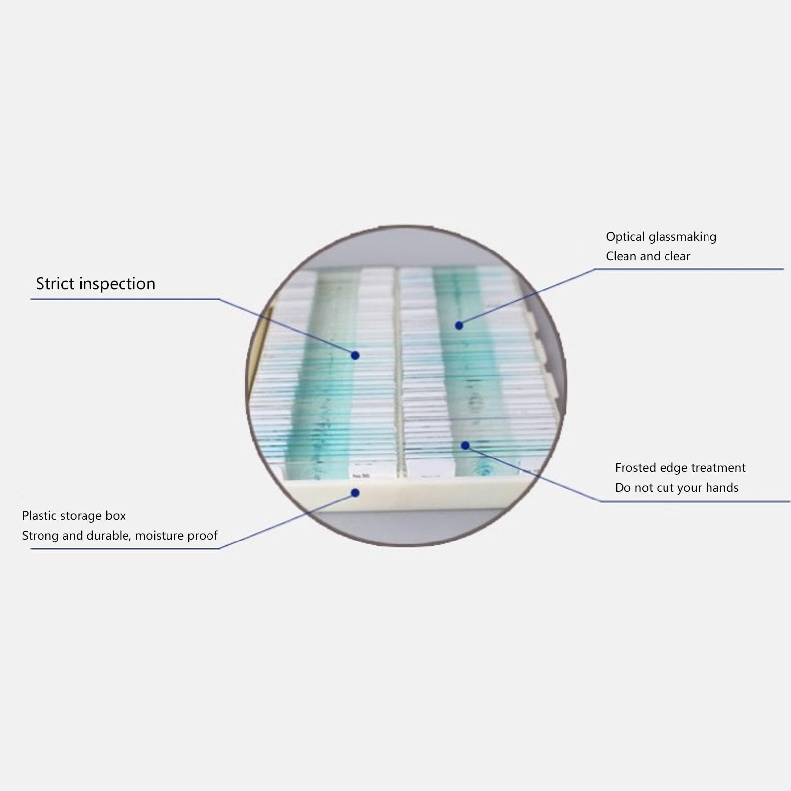 100Pcs Microscope Slides Set, Prepared Microscope Slides with Plants Specimens for Kids Adults Education Science, Glass Plant Microscope Slides