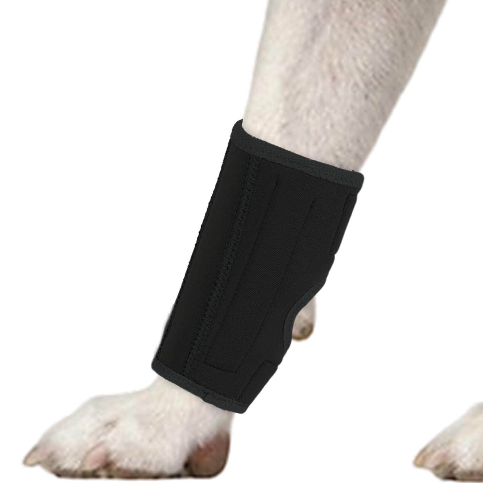 PUMYPOREITY 1Pcs Dog Front Leg Brace, Leg Splint Provides Joint Support and Against, Lick Leg Wrap Protector Hock Splint for Fractures, Wound Injury and Sprain Healing(Black, S)