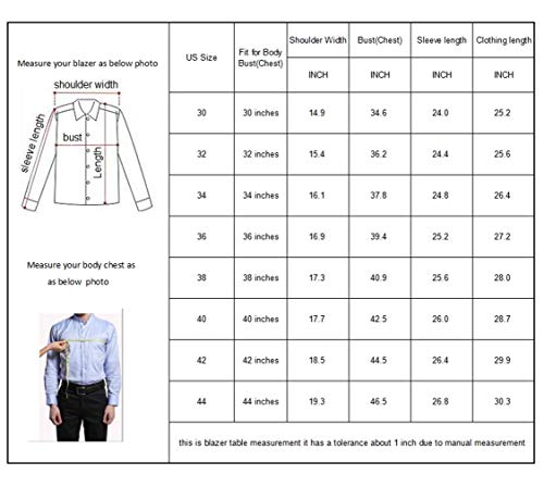 Mogu Mens Suit Jacket Slim Fit Single Breasted Two Button 10 Colors Us 34 Asian Xl Black #TOP2