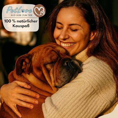 PetLove Kauholz für Hunde aus Olivenholz • Holzknochen als Hundespielzeug • Kauknochen als Zahnpflege & Kauspielzeug für Hund • Größe: S (60-99g) • Ideal für Welpen & kleine Hunde