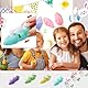 Seasboes Aufziehspielzeug Ostern 6 Stück Aufziehbare Hasen mit Karotte Zurückziehbares Auto Spielzeug Ostereier Mitbringsel für Gastgeschenke Kinder Jungen Mädchen Party Eierkorb Geschenk Mitgebsel