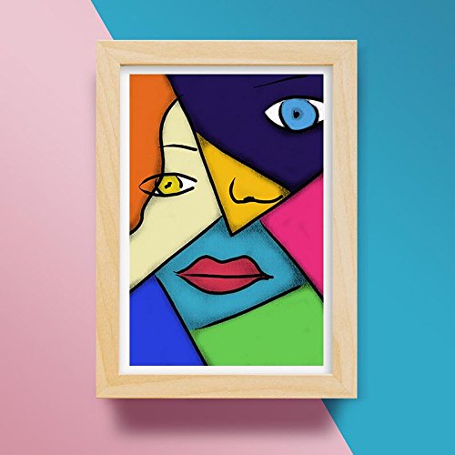 PosterGully - Pop Art Cubism Poster Wall Art A4 Size Mini Poster