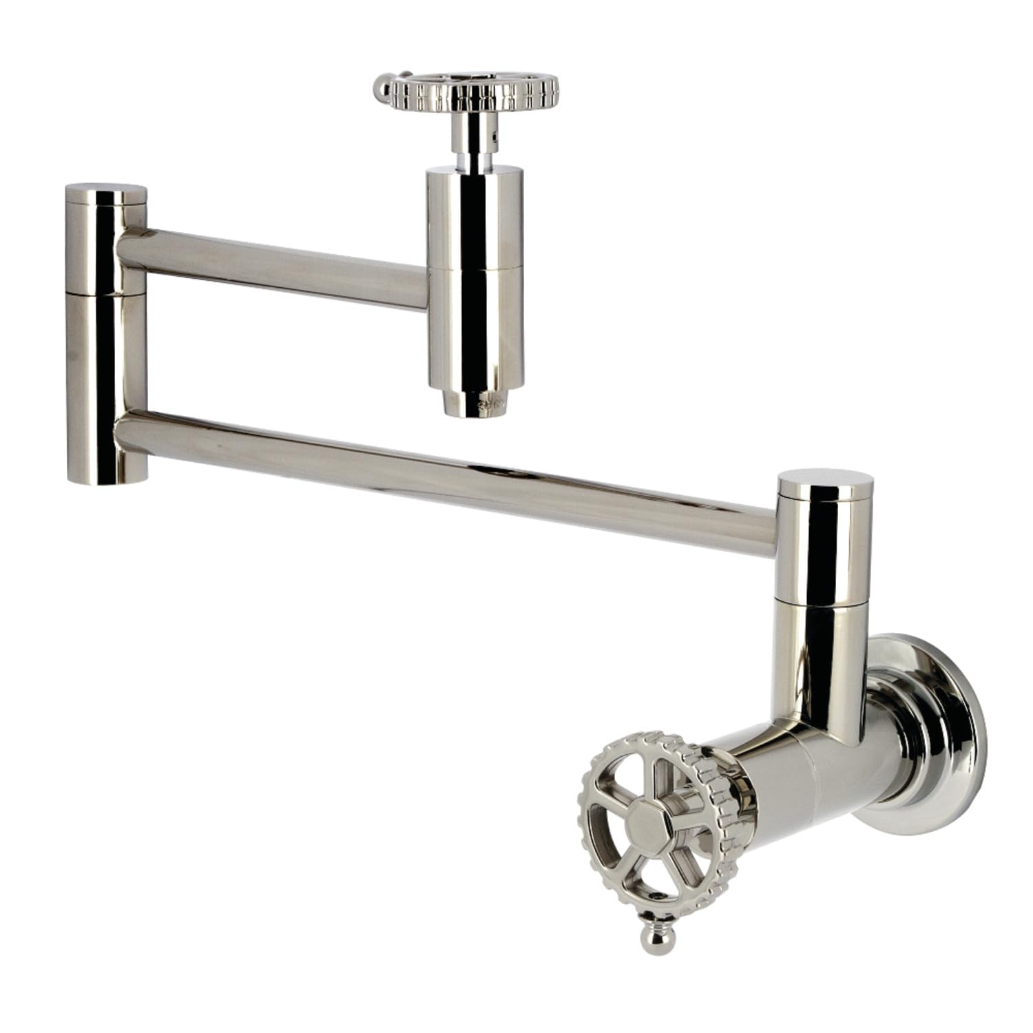 Remplissage de pot mural Kingston Brass KS8106CG nickel poli robinet cuisine