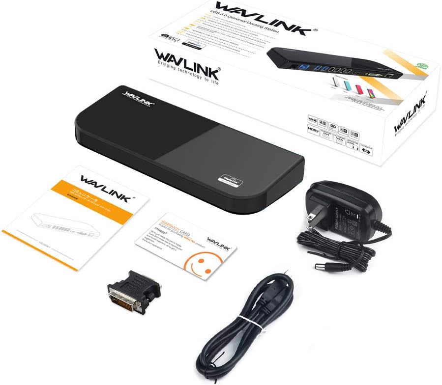 Contents of the WAVLINK docking station package