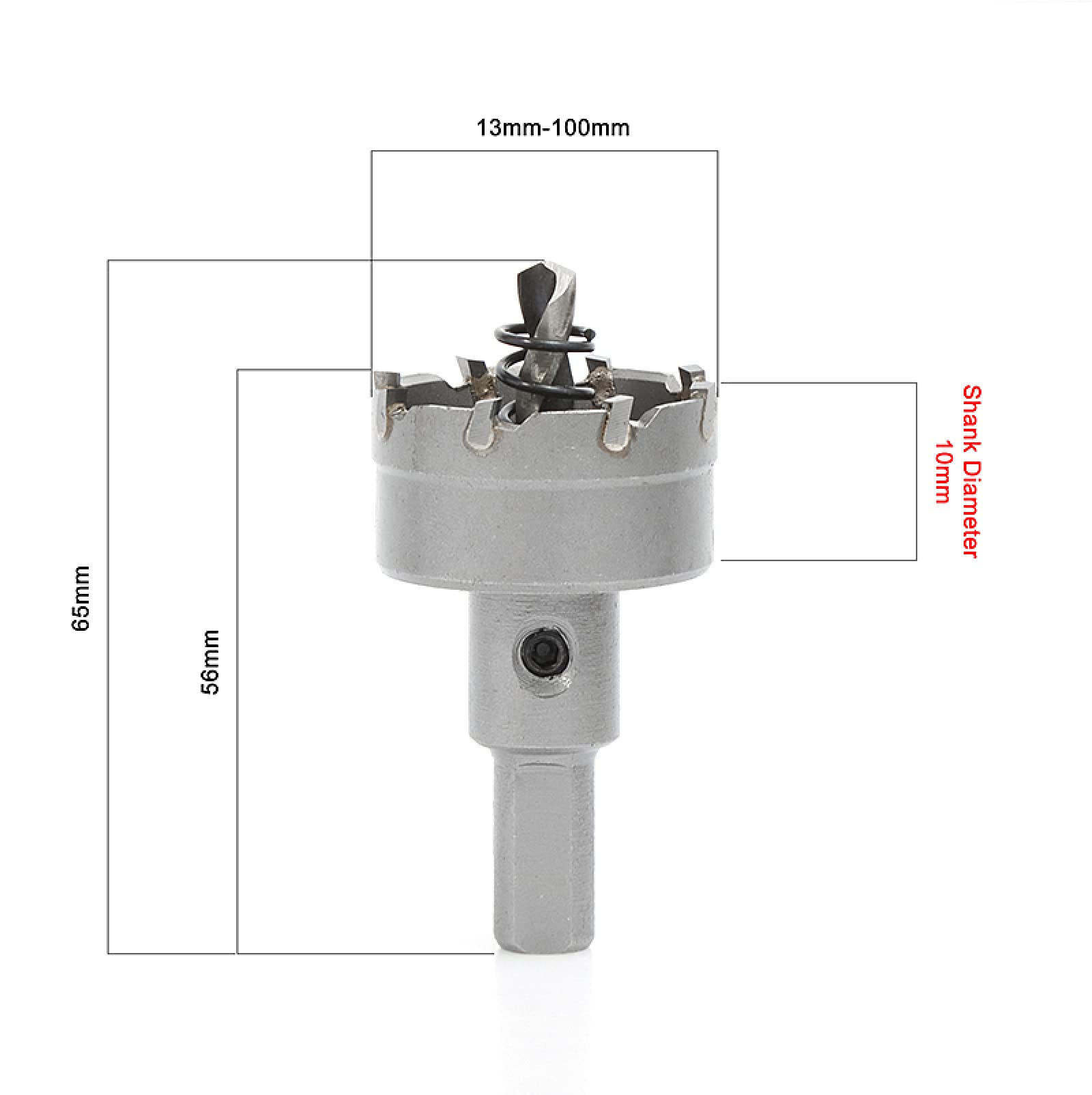 1pc 14-100mm TCT punta da trapano in lega dura sega a tazza in acciaio inox acciaio al carbonio alluminio metallo punta da trapano in metallo duro sega a tazza in acciaio al tungsteno,1 pz 90 mm