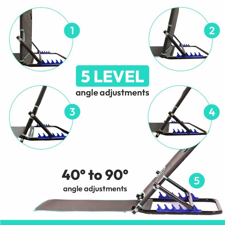 Image of Dyna Back Rest | 5-Level Reclining Foldable Back Support | Detachable Headrest & Wipe-Clean Surface | for Home & Hospital Bed