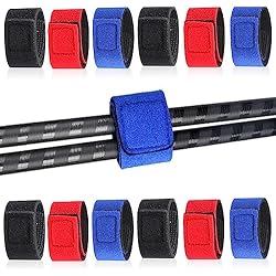 Cañas De Pescar Ofertas Bikasun 12 Uds 3 Colores Caña de Pescar Correa Ajustable Corbata Correa Elástica Caña de Pescar Corbatas para Cañas de Pescar Fijas Gear Strap de Pescar Marina, Caña de Alimentación