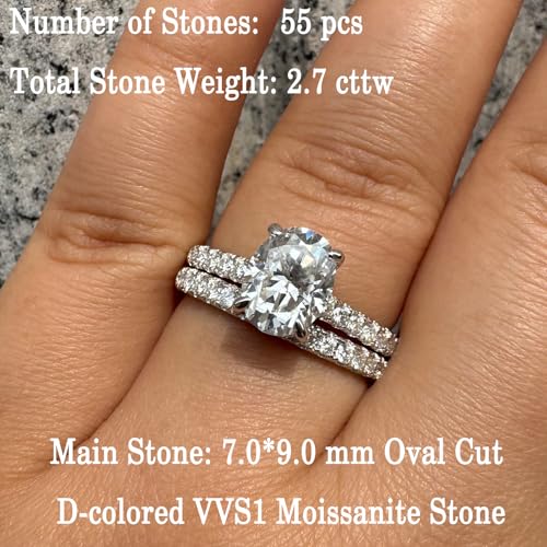 Image of Newshe Jewellery Moissanite Bridal Sets for Women Wedding Ring