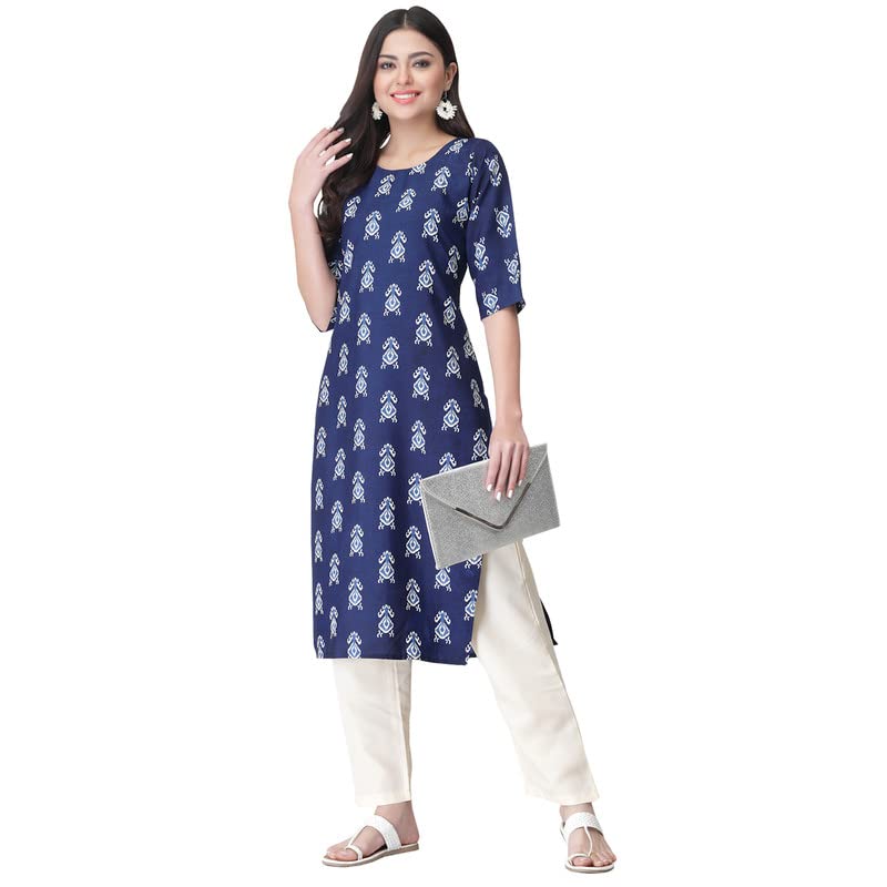 Image of Pinkmint Kurta for Women Different Digital Printed Crape Kurti Casual Wear Regular Fit Kurta