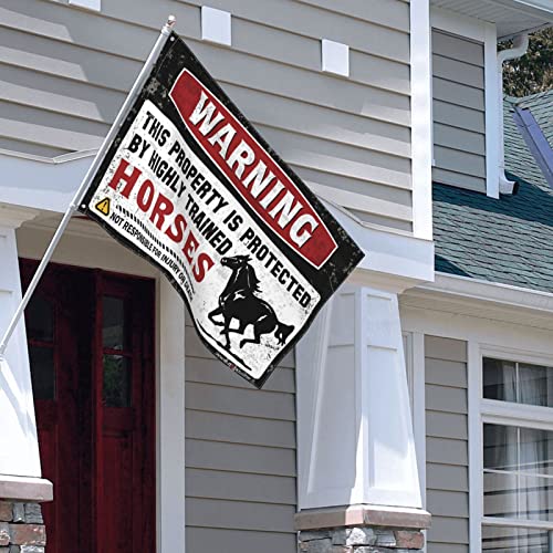 Drapeau horse pour man cave et décoration extérieure de piscine 152x244 cm