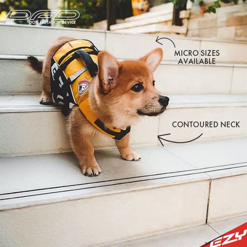 EzyDog Schwimmweste Hund - DFD Hundeschwimmweste - Schwimmwesten für für Kleine, Mittelgroße und Große Hunde - Rettungsweste mit Griff und Reflektoren, Größenverstellbar (XL, Rot)