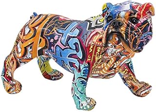 Animal Crackers Graffiti Art bright coloured Standing English Bulldog ornament figurine Dog lover gift