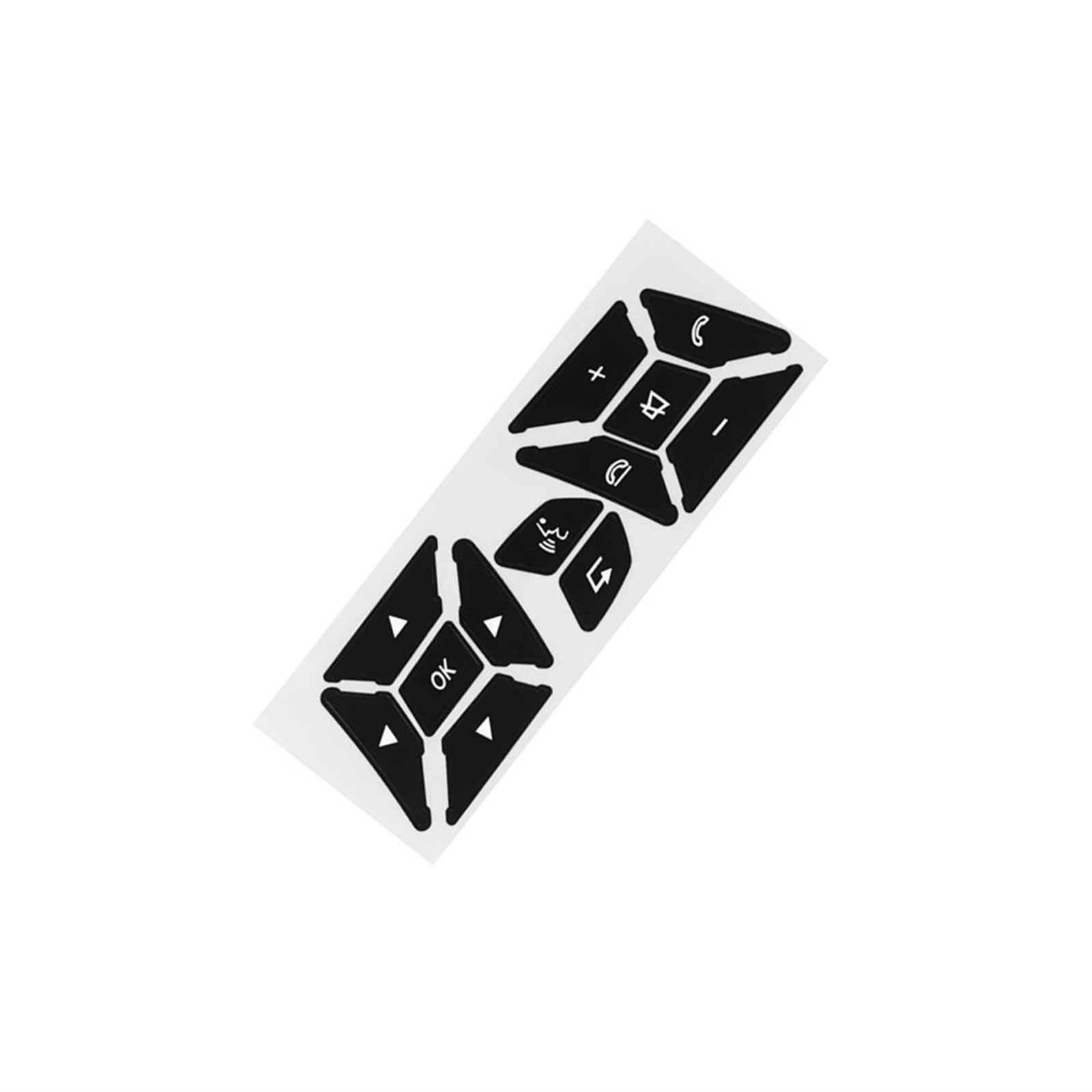 Dash Button Sticker Compatible with Benz for A W176 for B W246 for GLK X204 Car Steering Wheel Black Button Switch Cover Sticker