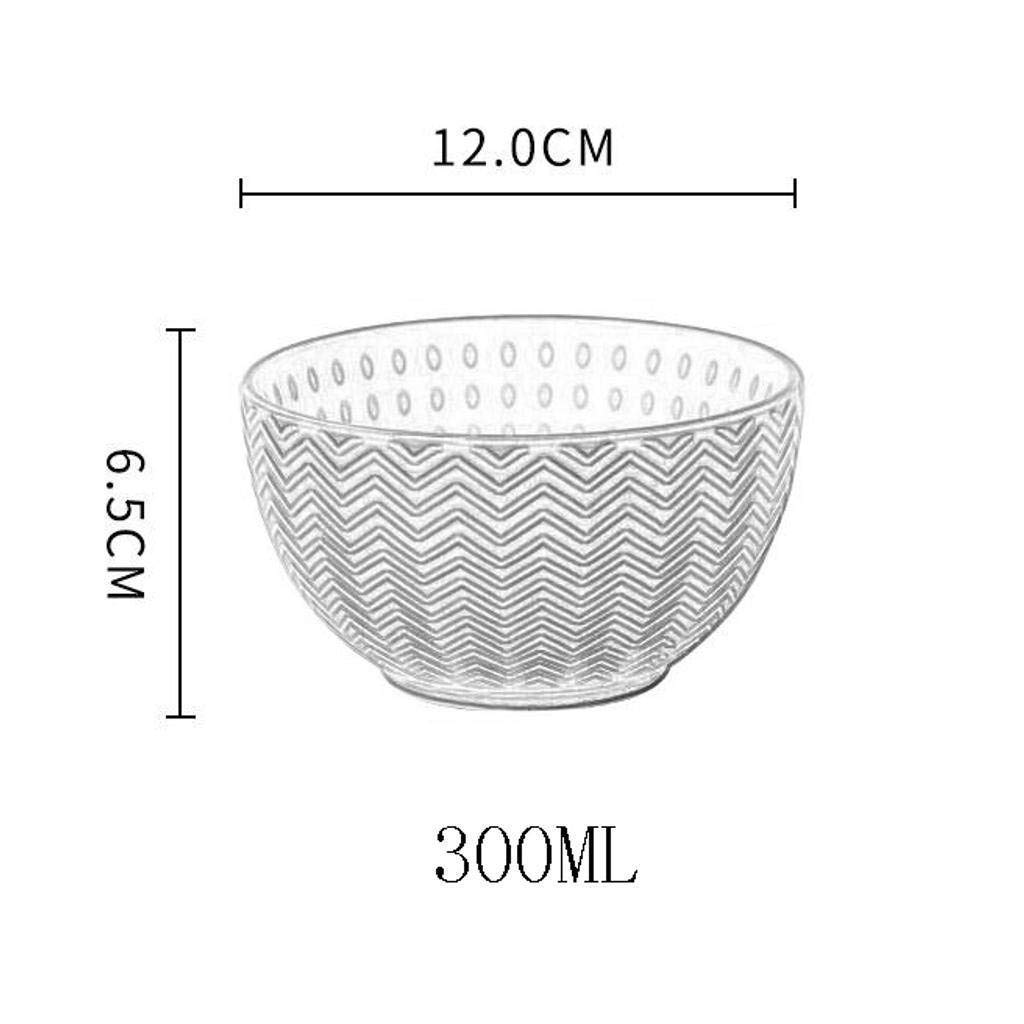Cuencos para Sopa Tazones de cerámica Aislamiento Retro Gachas de arroz Condimento de Datos Estilo europeo-K-300ML