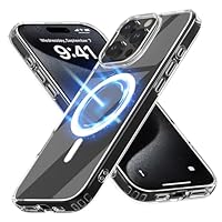 KOQQQ Compatible with iPhone 16 Pro Case, Built for MagSafe, Crystal Clear Not Yellowing, Military Grade Drop Protection, Scratch-Resistant Back, Magnetic Case for 16 Pro (2024)