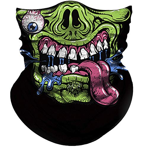 Image of Obacle Skull Face Mask Half for Dust Wind UV Sun Protection Seamless 3D Tube Mask Bandana for Men Women Durable Thin Breathable Skeleton Mask Motorcycle Riding Biker Fishing Cycling Sports Festival