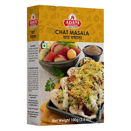 Image of Adani Spices | Chat Masala Powder, 100gm -Authentic Taste of Gujarat All Natural ingredients | No Added Preservatives Pack of 2