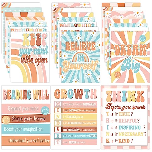 Snapklik.com : ZOIIWA 12 Retro Groovy Classroom Decorations Posters ...